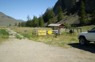 Parking area and start of White Lake Trail 2010-06.